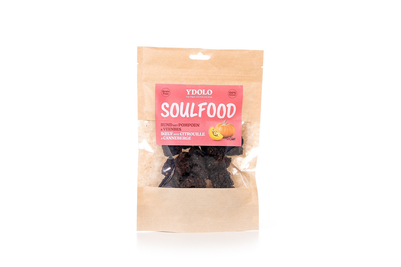 Nature Snacks / SOULFOOD – Rund met pompoen & cranberry – brokjes